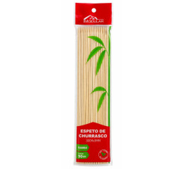 ESPETO DE CHURRASCO BAMBU 3MMx30CM C/50 PÇS MR404